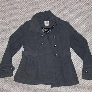 Hydraulic Pea Coat Overcoat Wool Winter Jacket